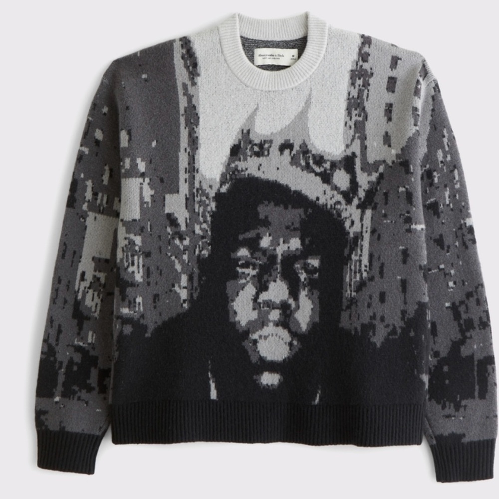 Unisex oversized Sweater featuring Biggie Smalls NWT from Abercrombie.